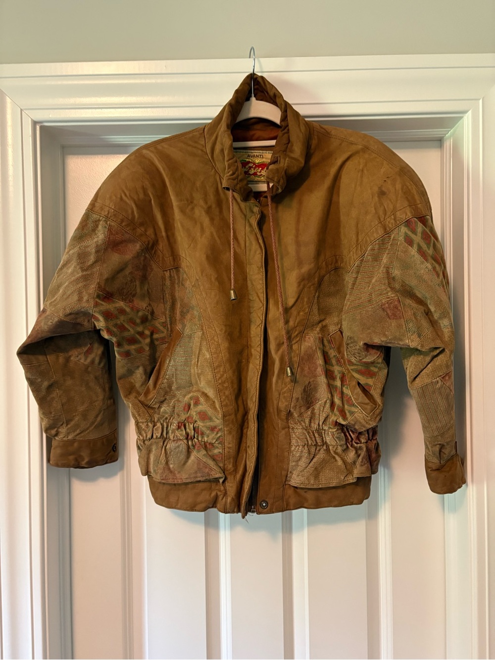 Avanti Fino Brown Suede Bomber Jacket